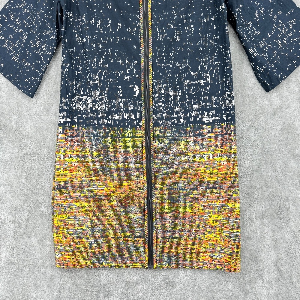 COS Community of Style Dress Womens 34 US 4 Bell Sleeve Abstract Sheath Full Zip - Picture 6 of 9
